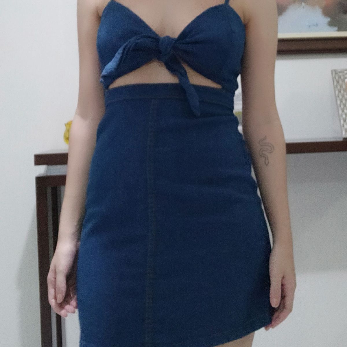 vestido jeans da renner