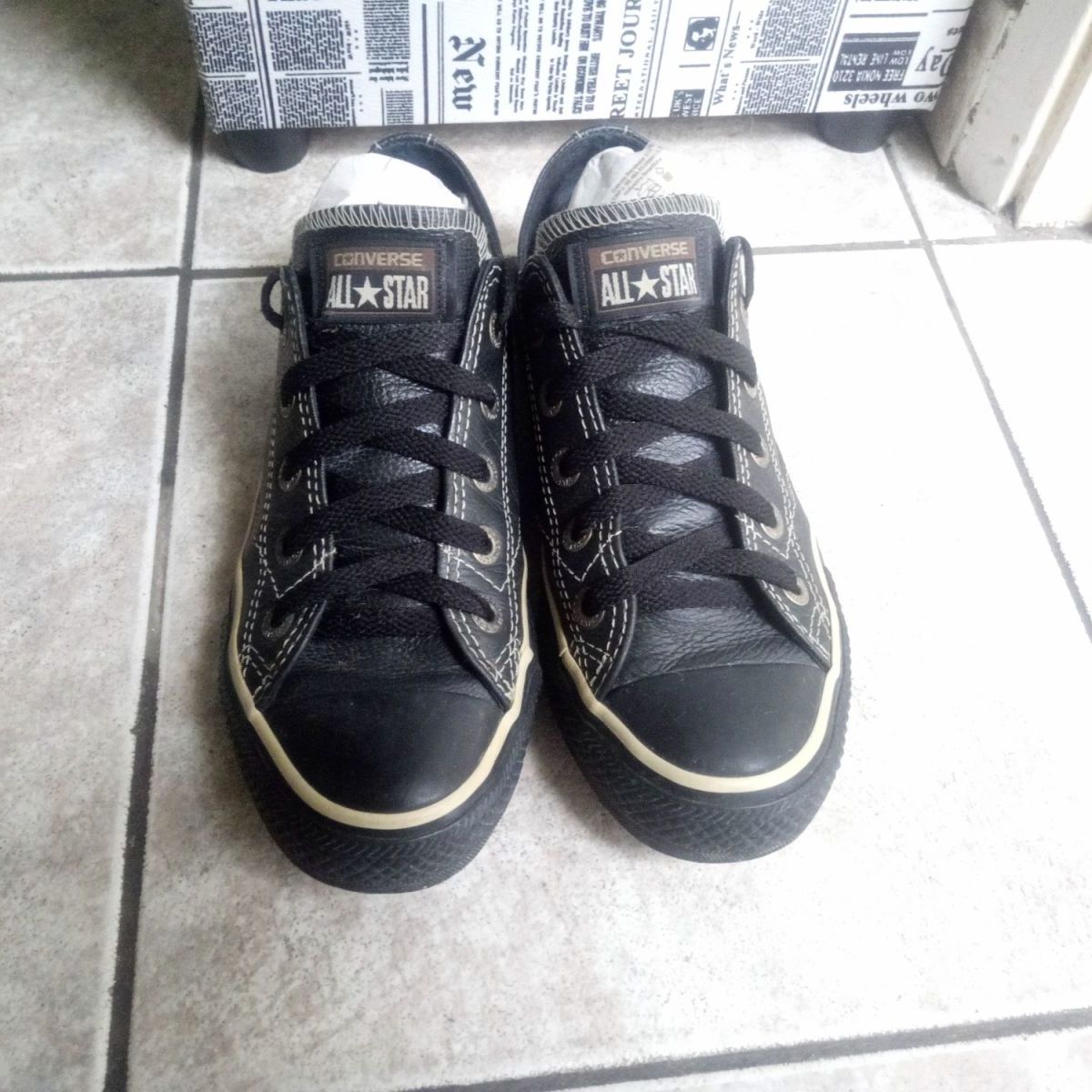 all star couro preto european