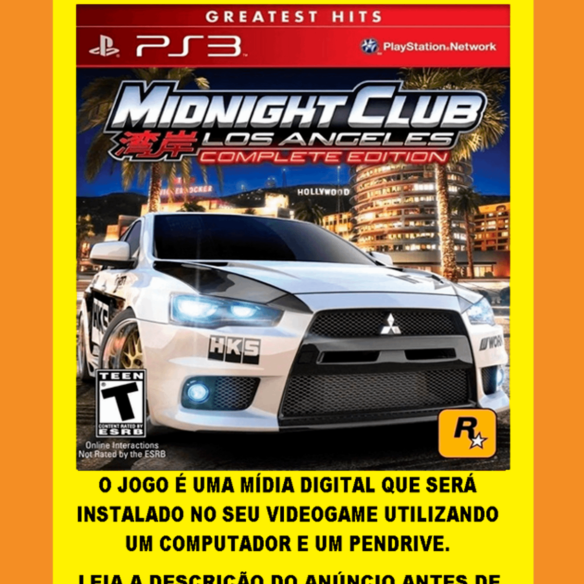 Midnight Club Los Angeles Complete Midia Digital Xbox 360