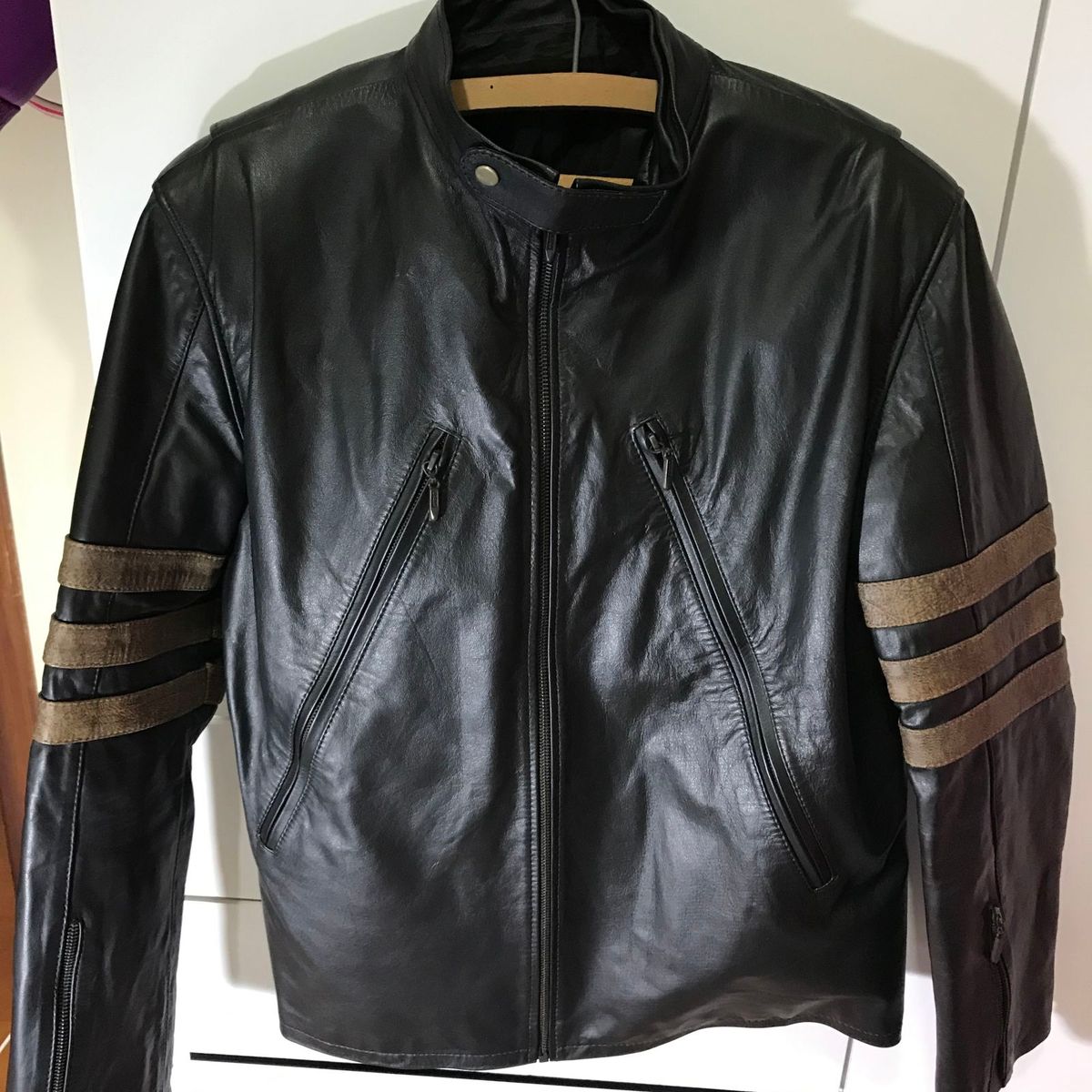 jaqueta de couro masculina sob medida