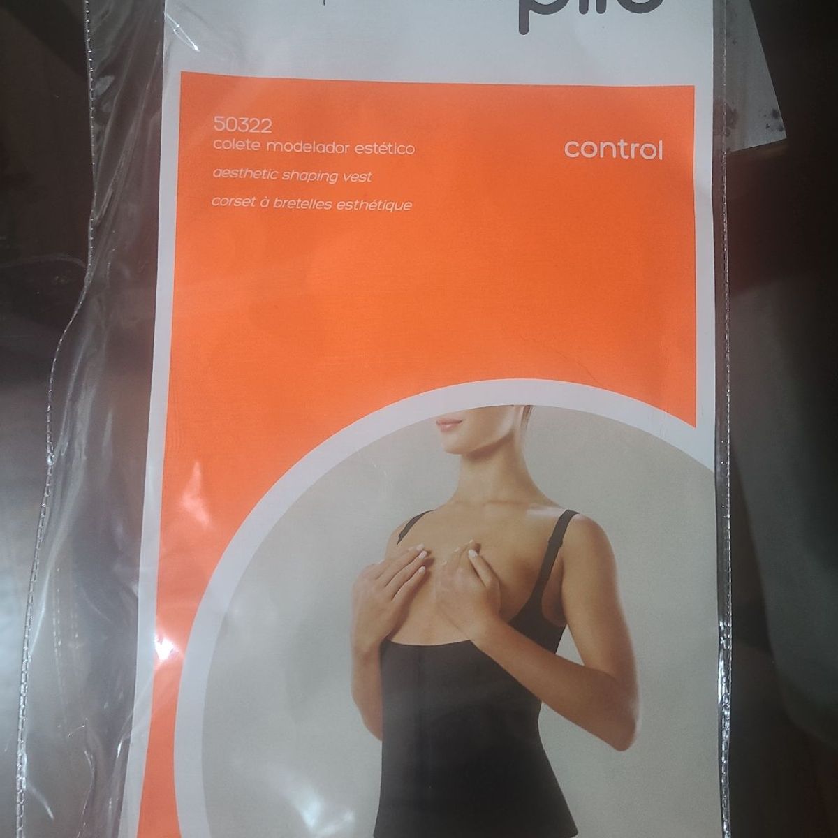 Cinta Ou Colete Modelador Estetico Pliè Preto