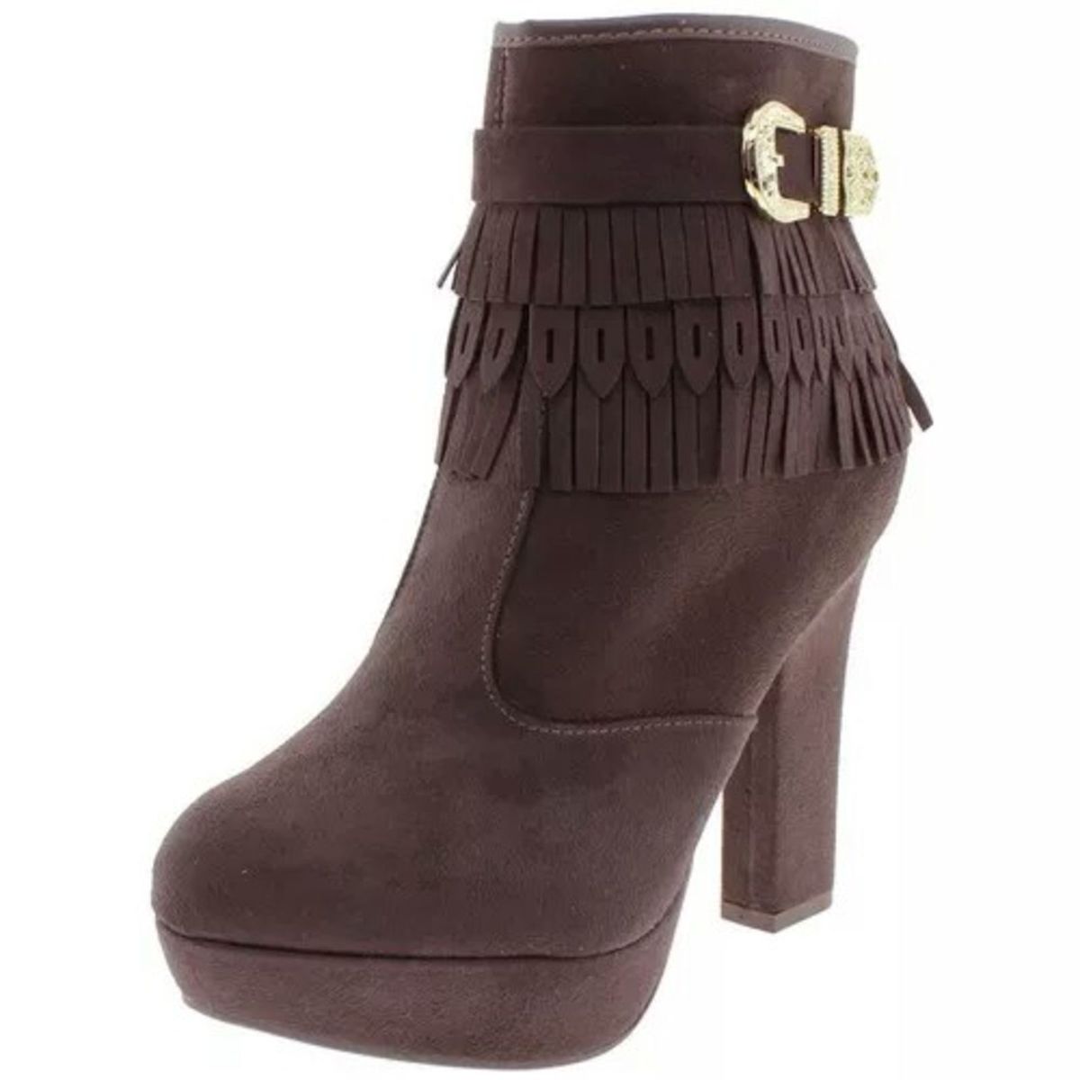 bota vizzano cano curto com franja