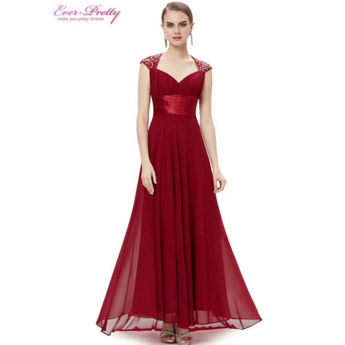 vestido vermelho marsala longo