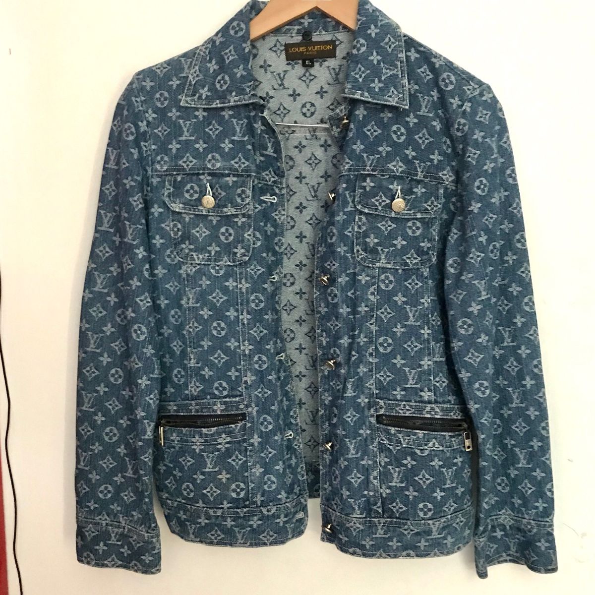 jaqueta jeans louis vuitton supreme