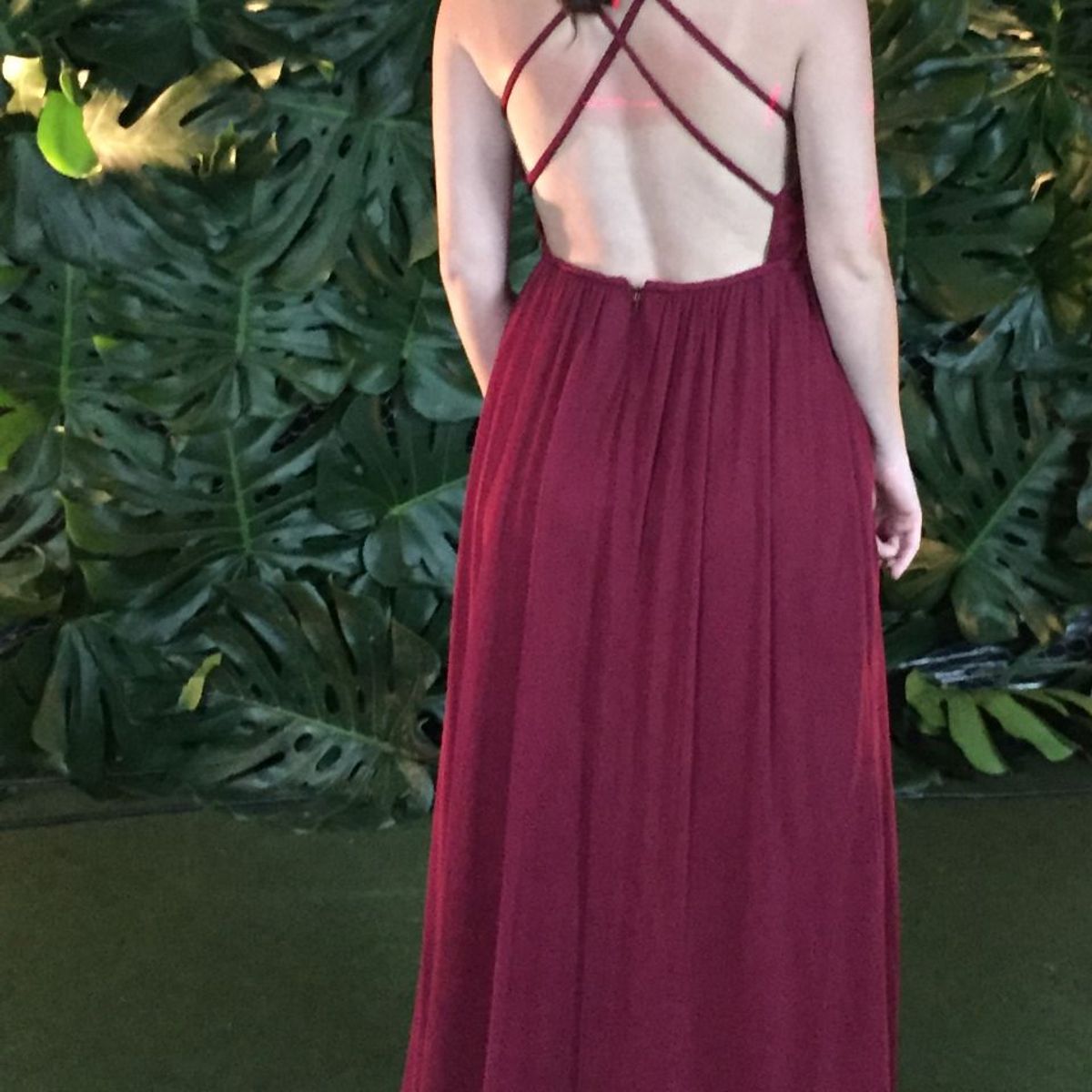 vestido marsala usado