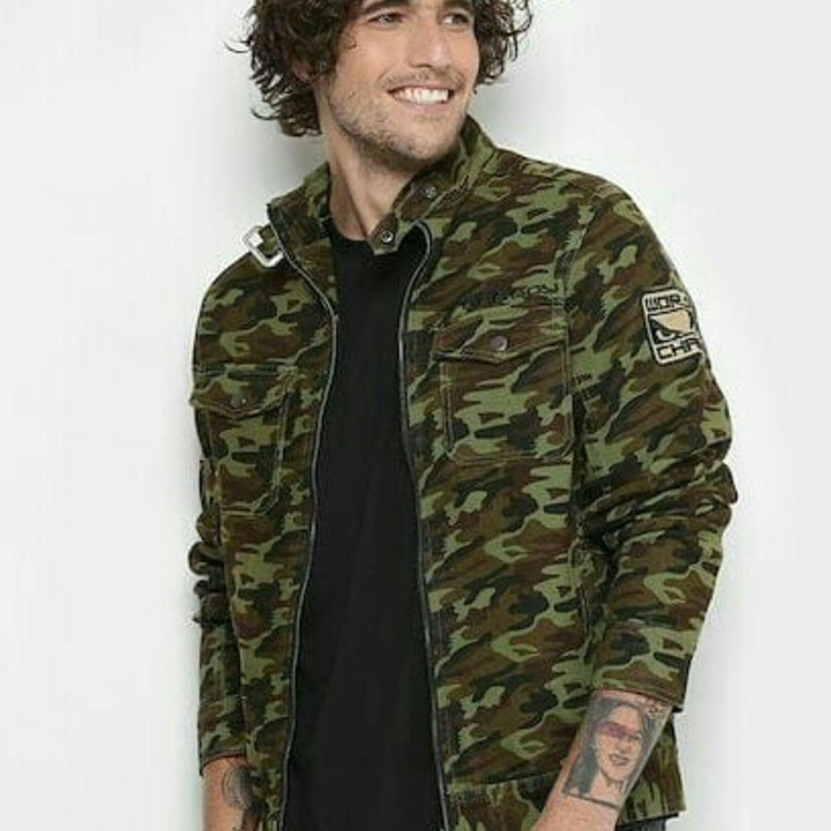 jaqueta bad boy military masculina