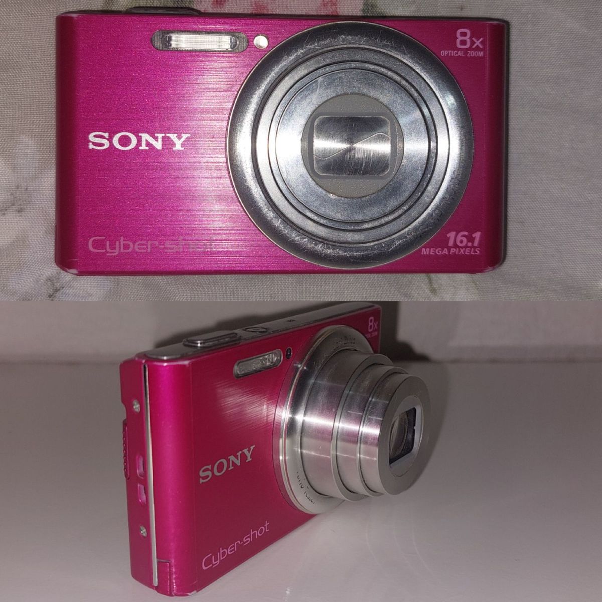 Câmera Digital Sony Cyber-Shot Dsc-W730 Rosa 16.1mp Zoom Óptico