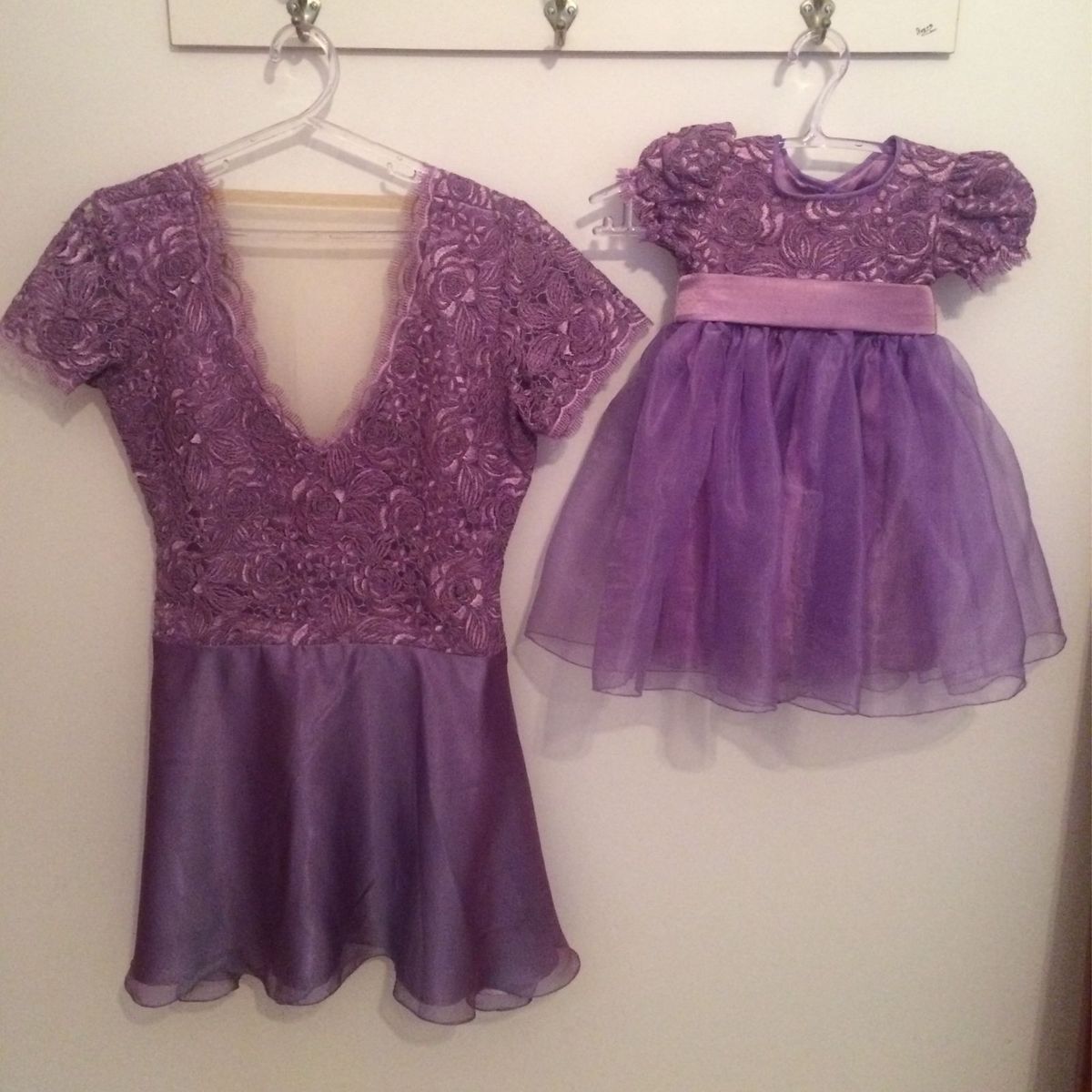 Tal Mãe Tal Filha Lilás/Roxo Vestido de Festa Feminino Vestido
