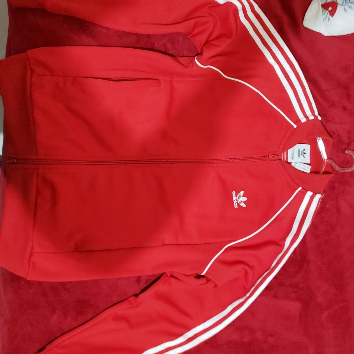 jaqueta adidas sst vermelha