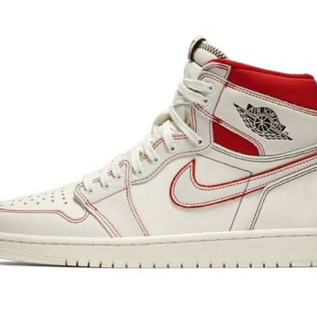 jordan 1 branco e vermelho