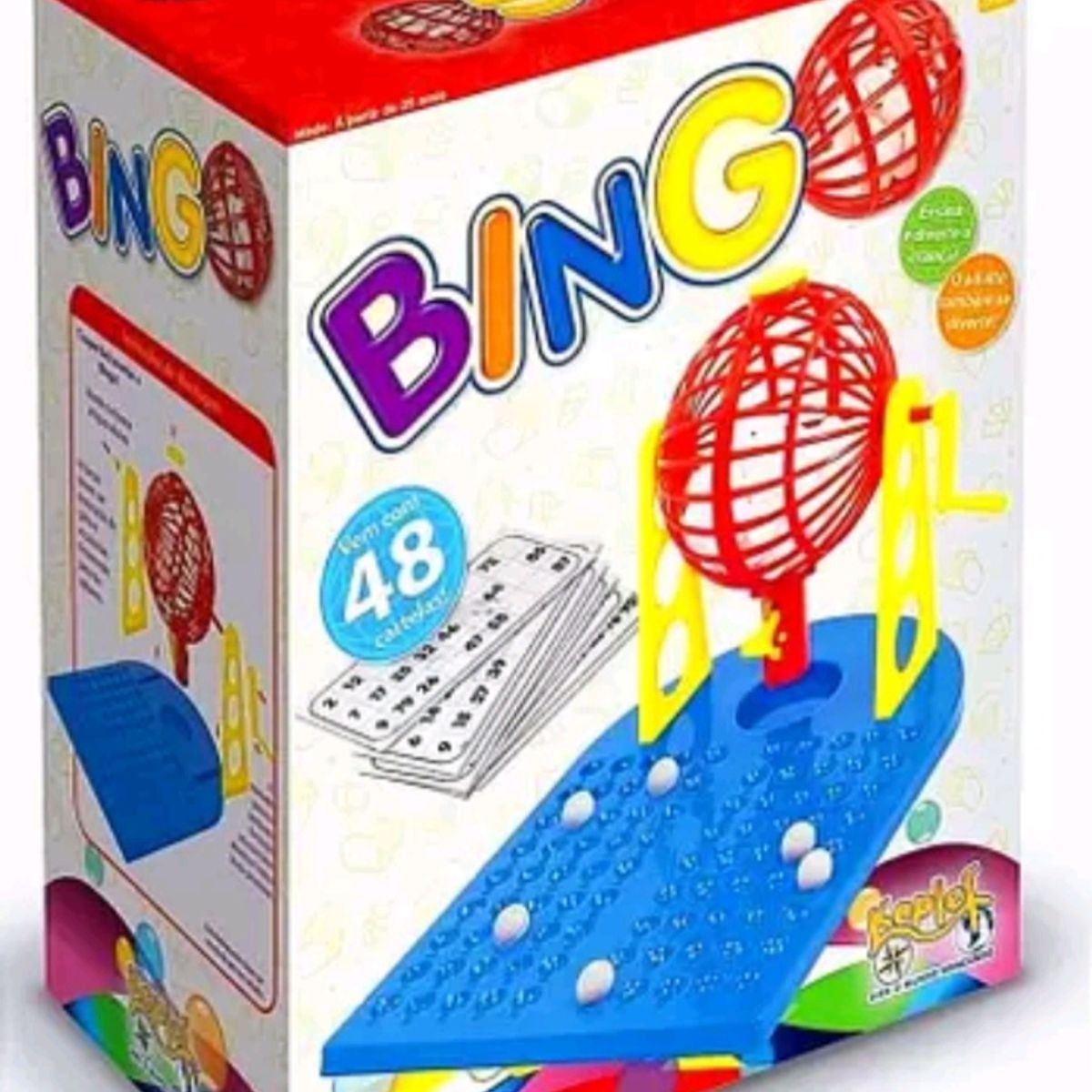 Jogo Infantil Bingo 48 Cartelas Kepler Brinquedos