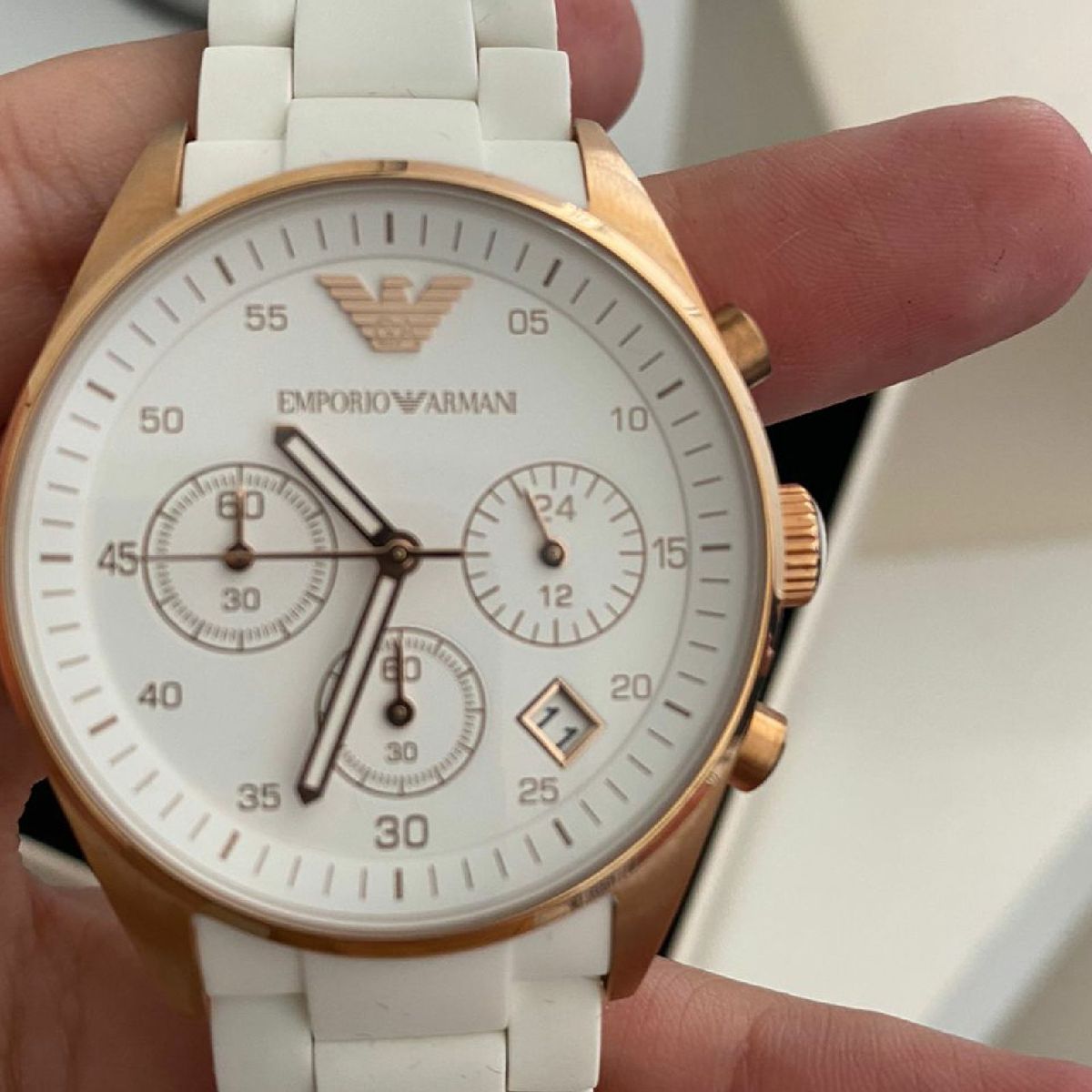 Emporio armani watches clearance white