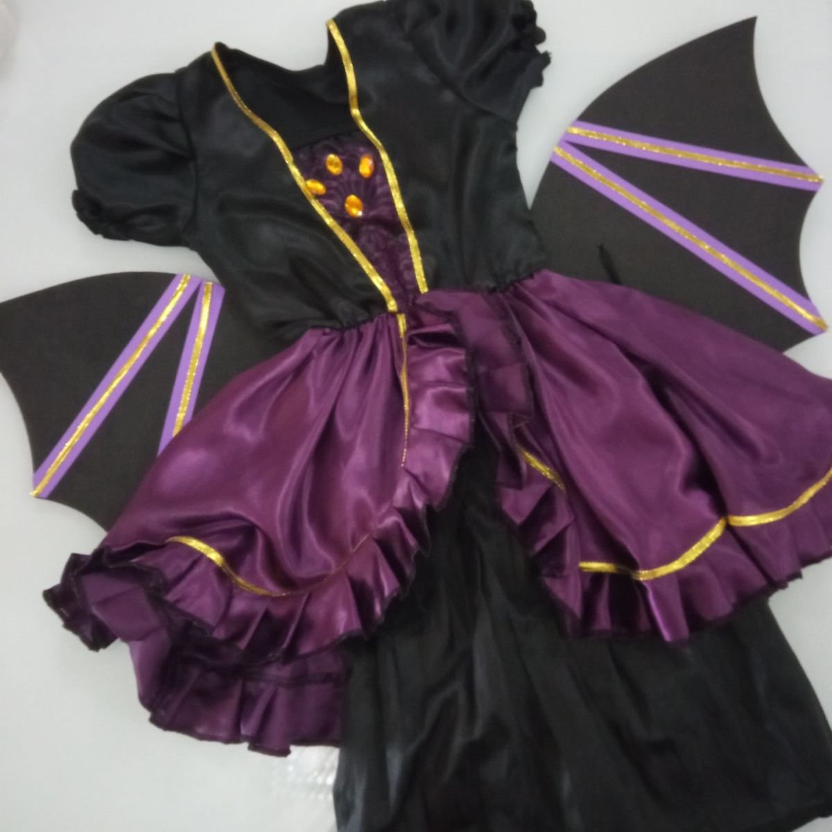 Bruxinha Morceguinha Fantasia Halloween Feminina - Loja Zuza Brinquedos