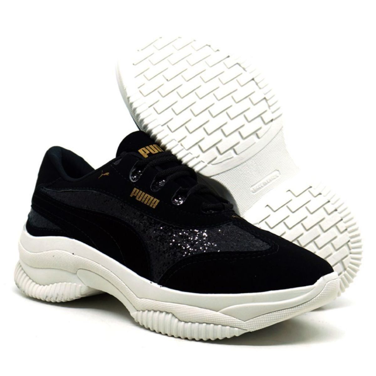 tenis puma brilhante preto