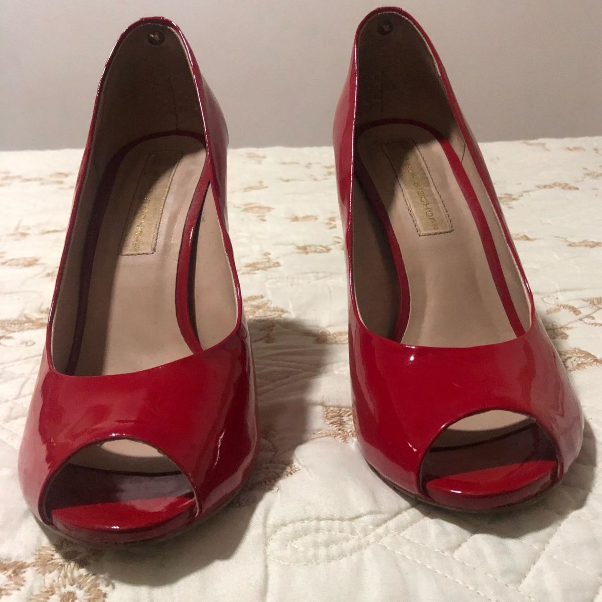 peep toe vermelho jorge bischoff