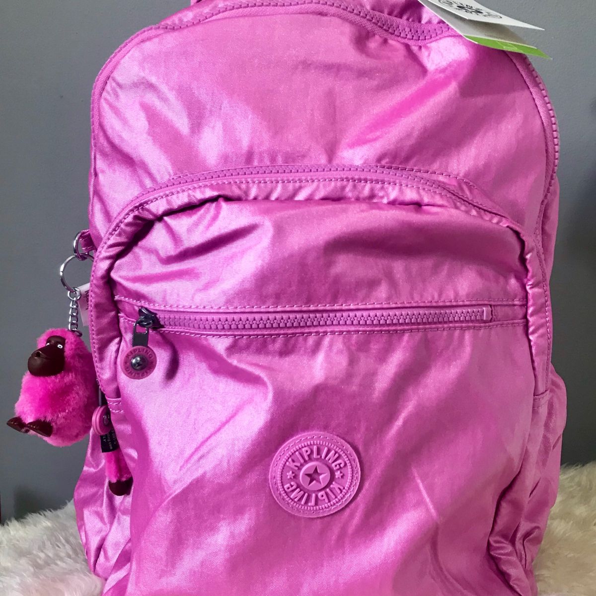 Mochila Kipling Metalica Rosa Original Mochila Feminina Kipling Nunca Usado 50347103 enjoei