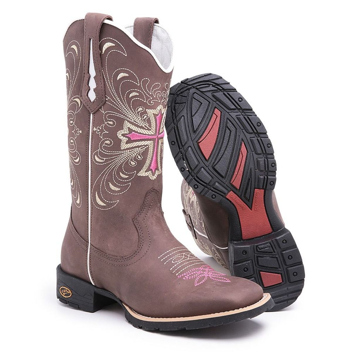 bota texana feminina com cruz