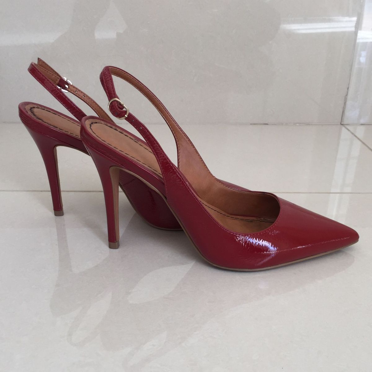 scarpin chanel vermelho
