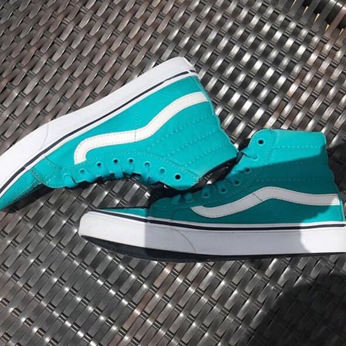 tenis vans cano alto azul