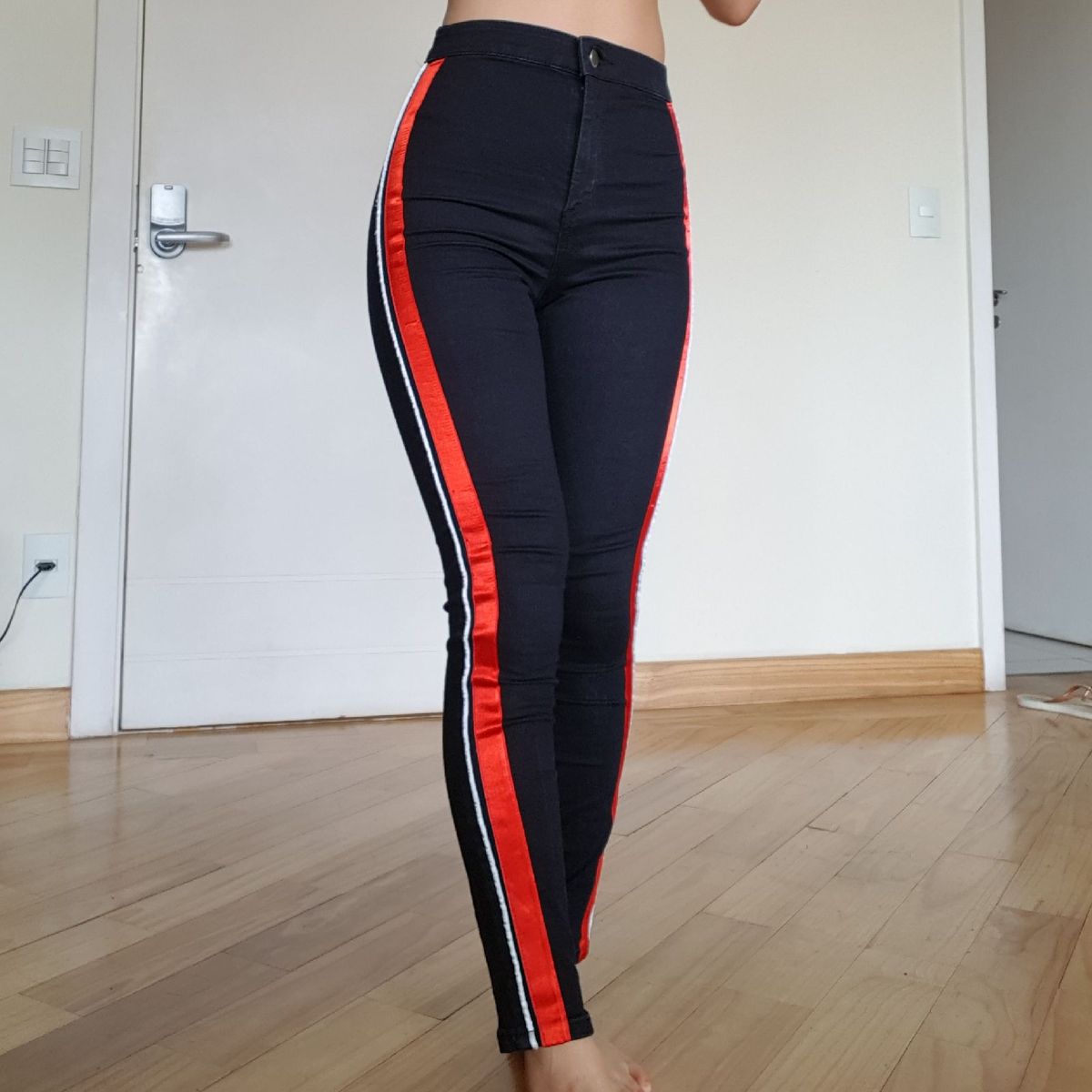 calça skinny feminina cintura alta
