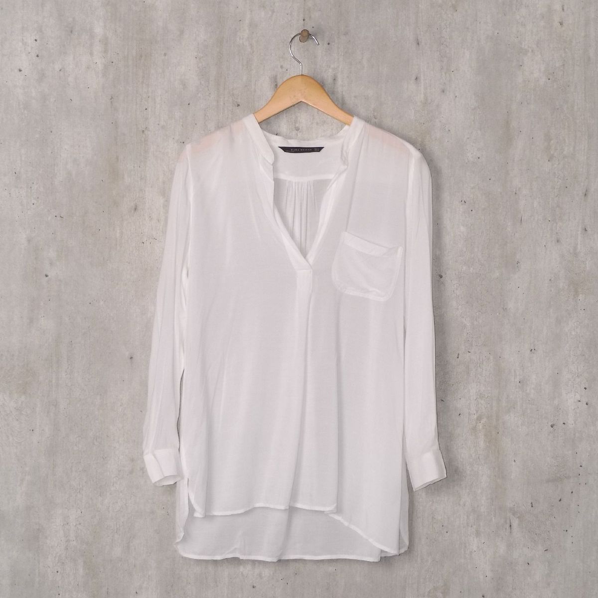 camisa branca feminina zara