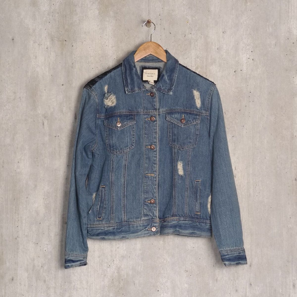 jaqueta jeans feminina forever 21