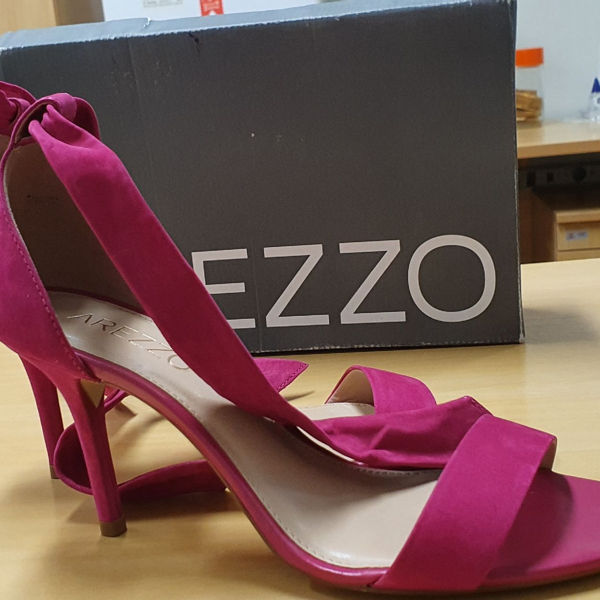 arezzo sandalia rosa