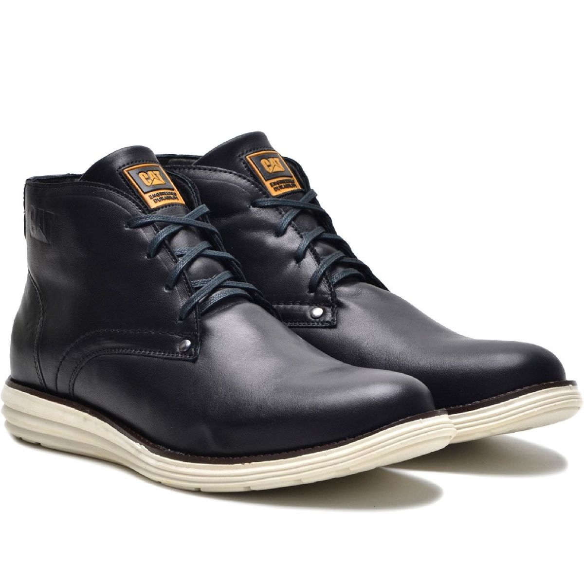 bota de couro masculina caterpillar