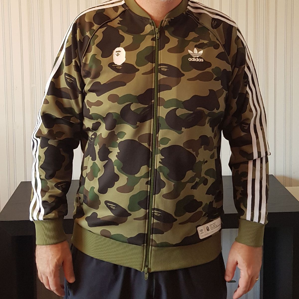 jaqueta bape adidas