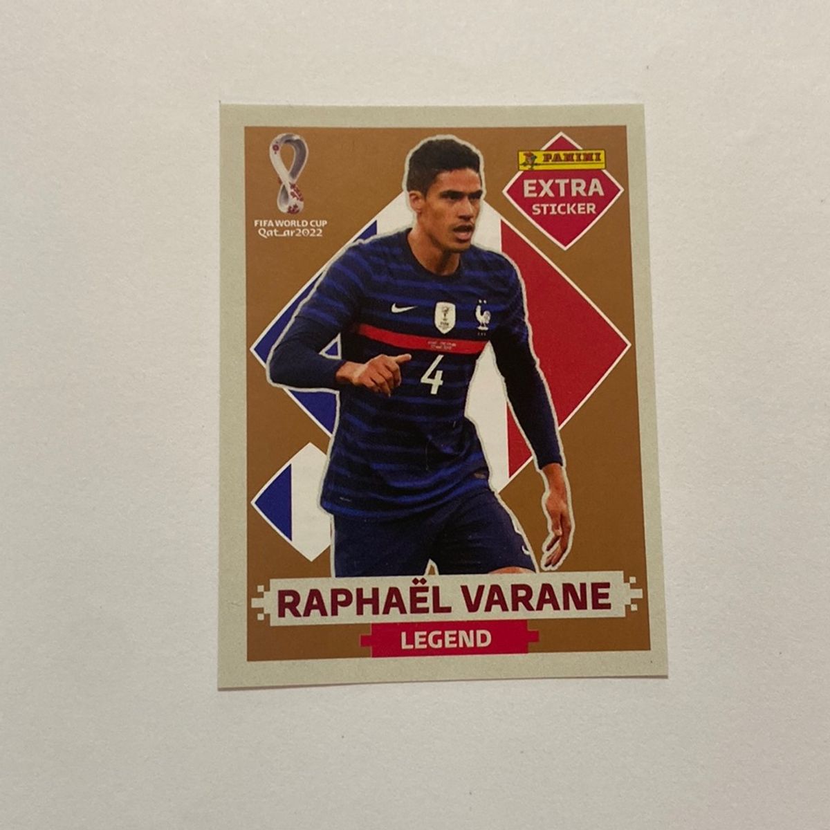 Figurinha Copa 2022 Raphael Varane Legend Bronze