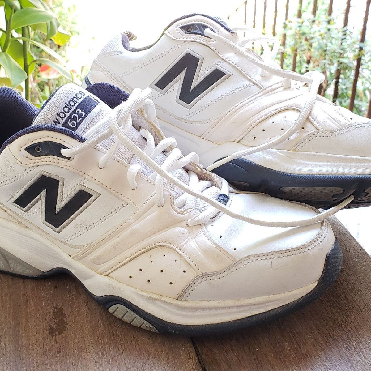 new balance 623 couro marrom