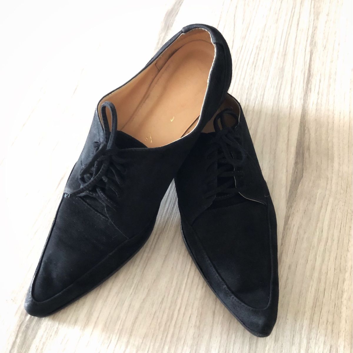 sapato oxford feminino camurça