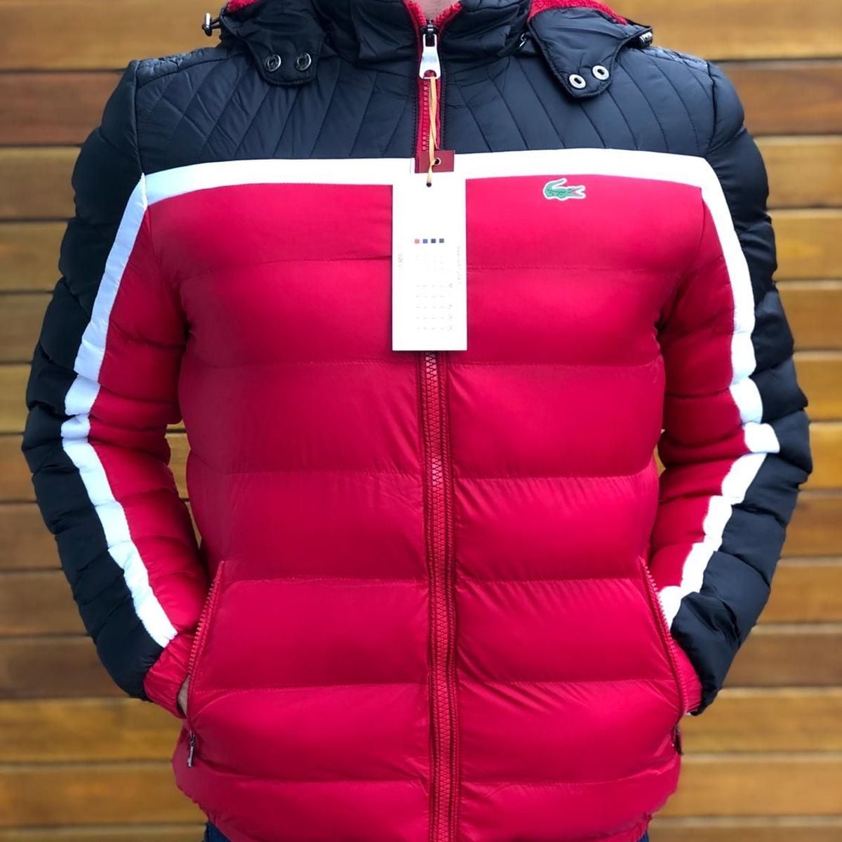 jaqueta puffer masculina lacoste