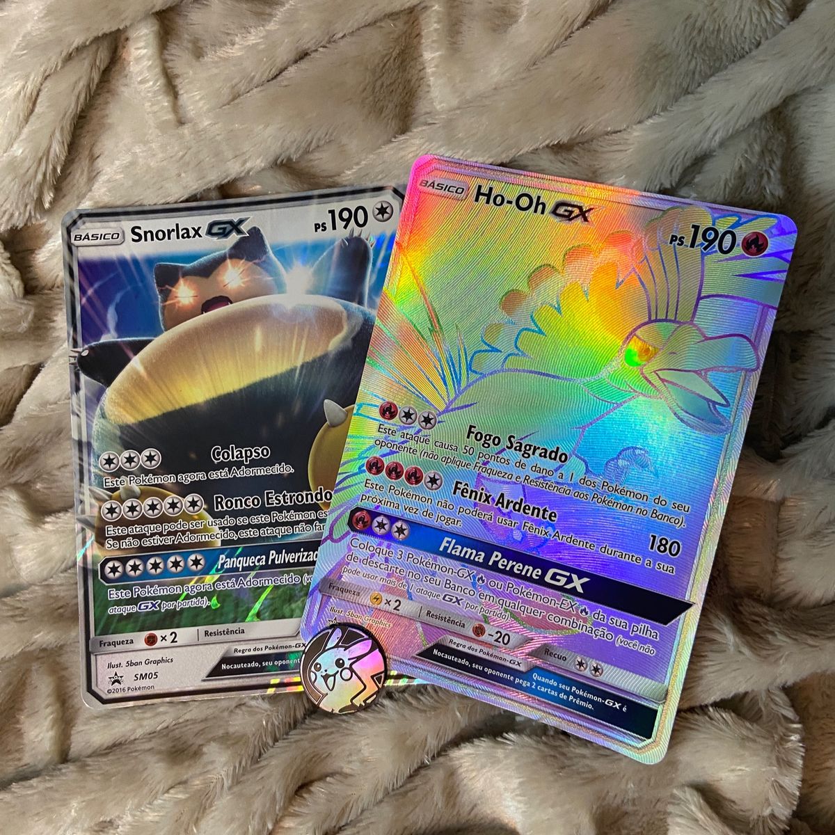 Carta Pokemon Jumbo Ho-oh Gx Rainbow (pt) Original + Brindes