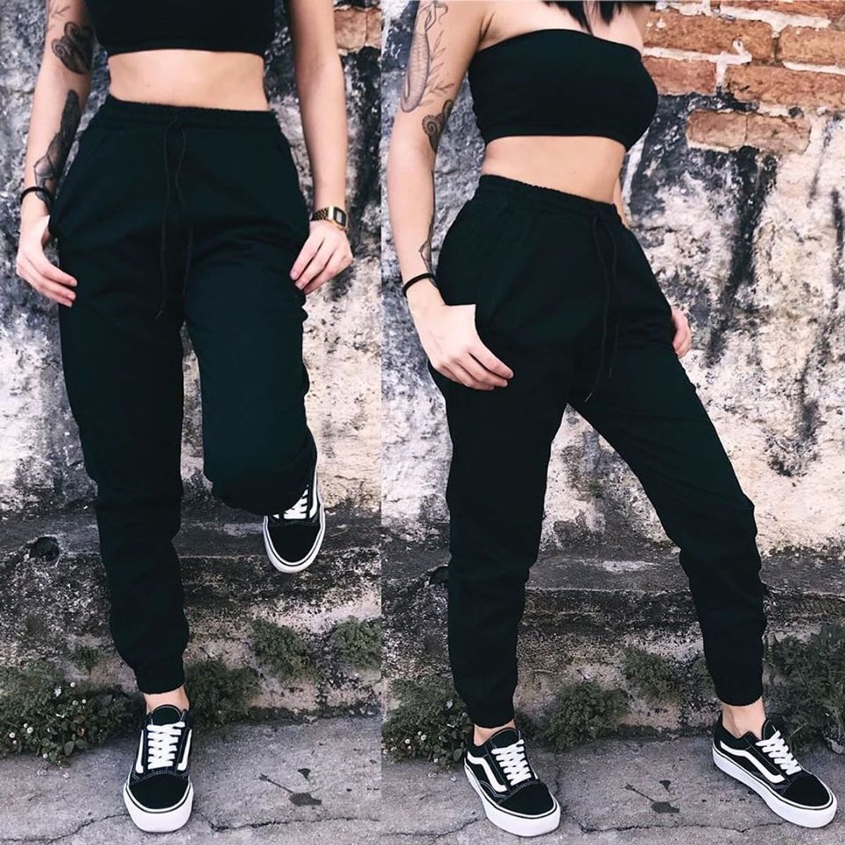 calça jogger feminina sarja