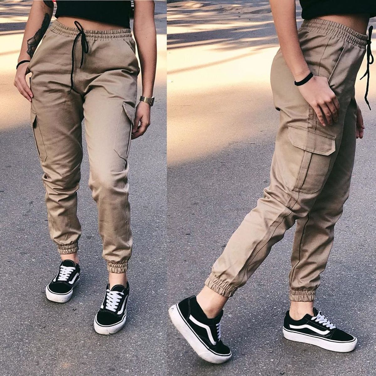 calça jogger feminina sarja