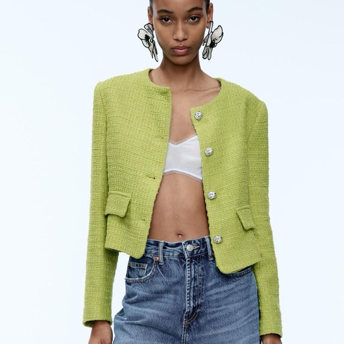 Blazer Tweed Zara Terno Feminino Zara Nunca Usado 110514014 enjoei