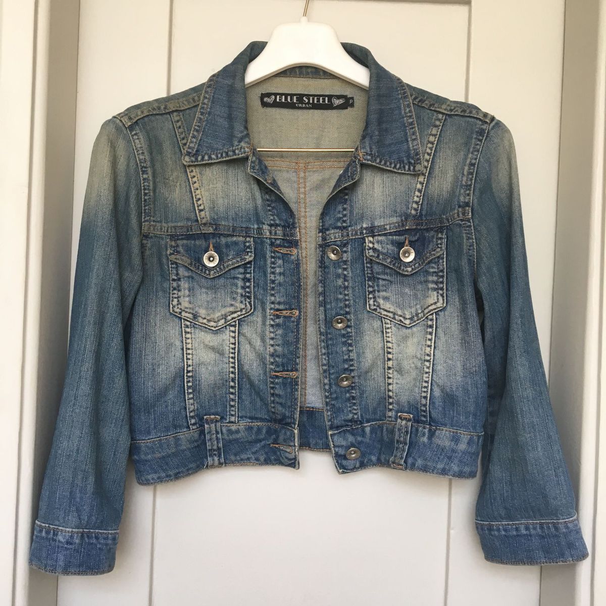 jaqueta jeans feminina blue steel