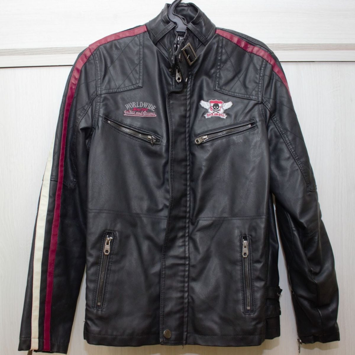 jaqueta de couro masculina besni