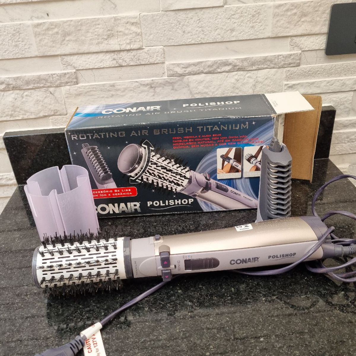 Conair rotating shop air brush titanium