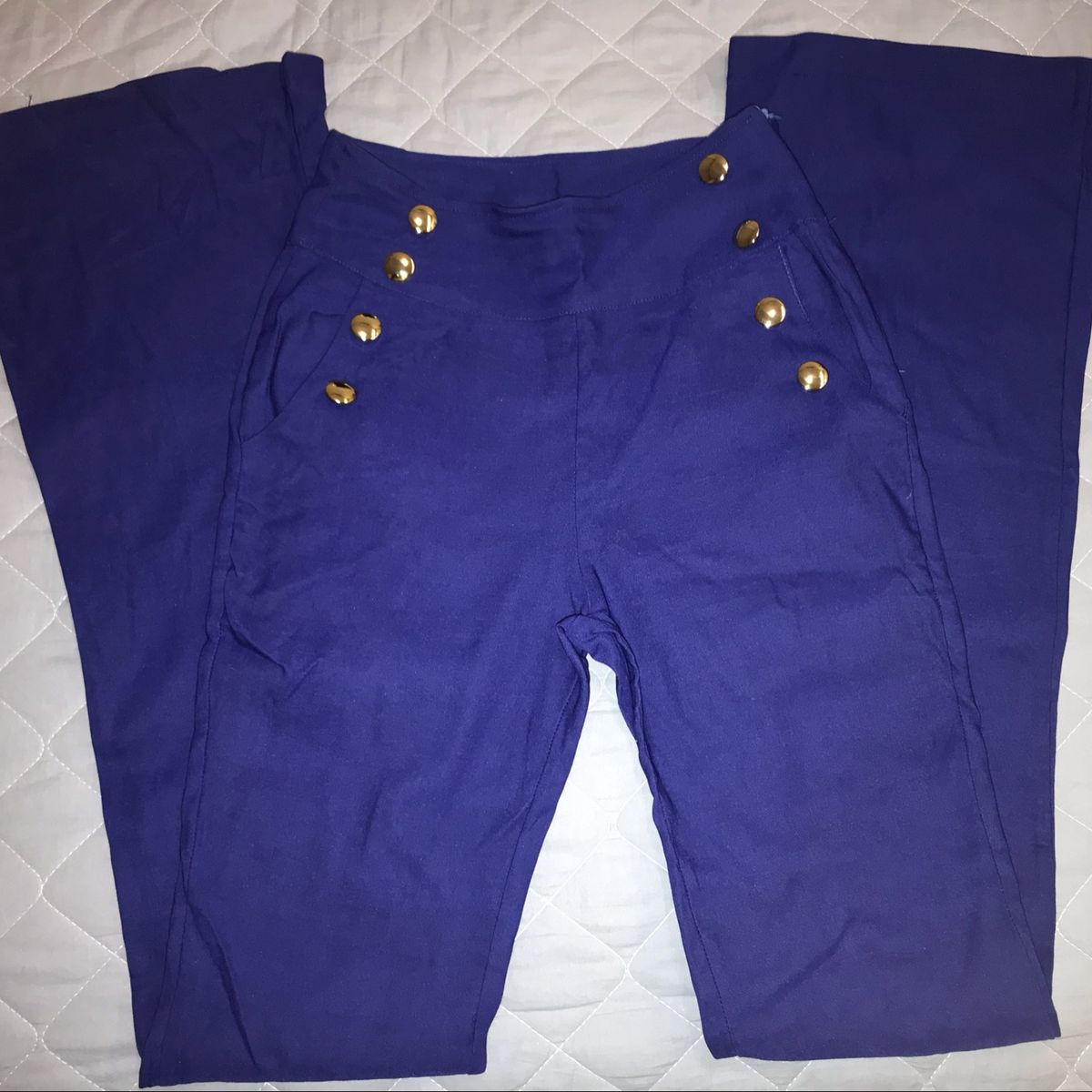 calça bengaline azul