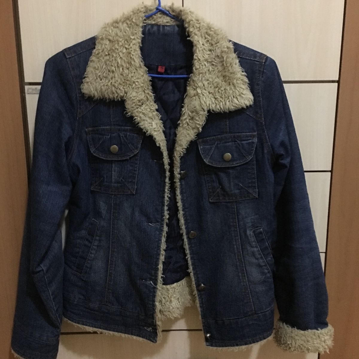 jaqueta jeans feminina pelo