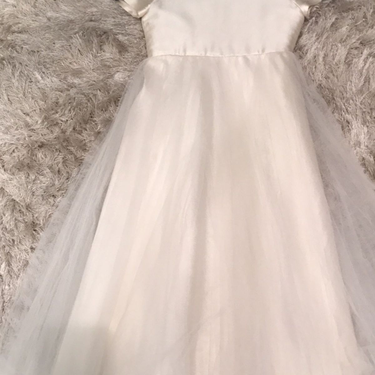 vestido de daminha cor off white