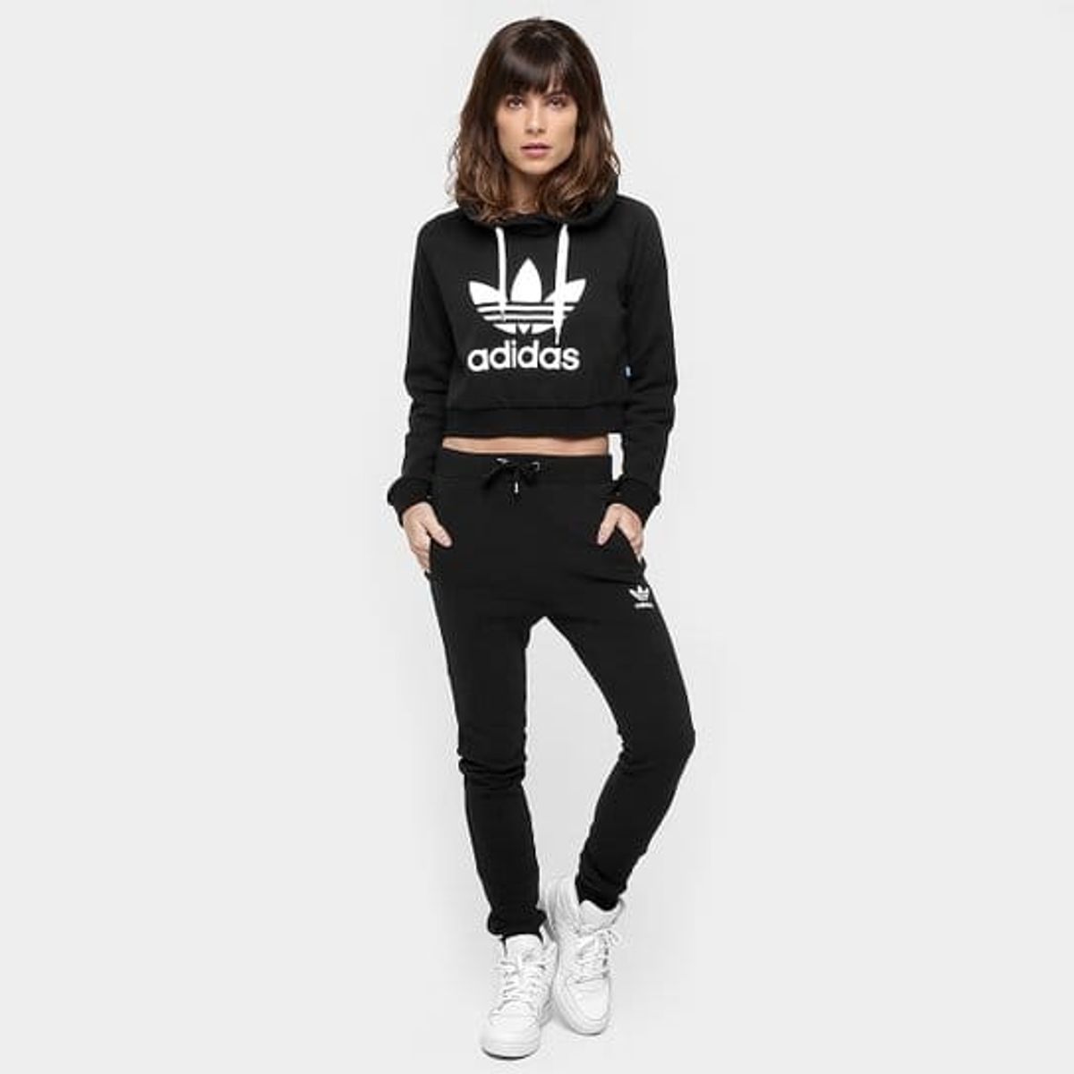 moletom feminino conjunto adidas