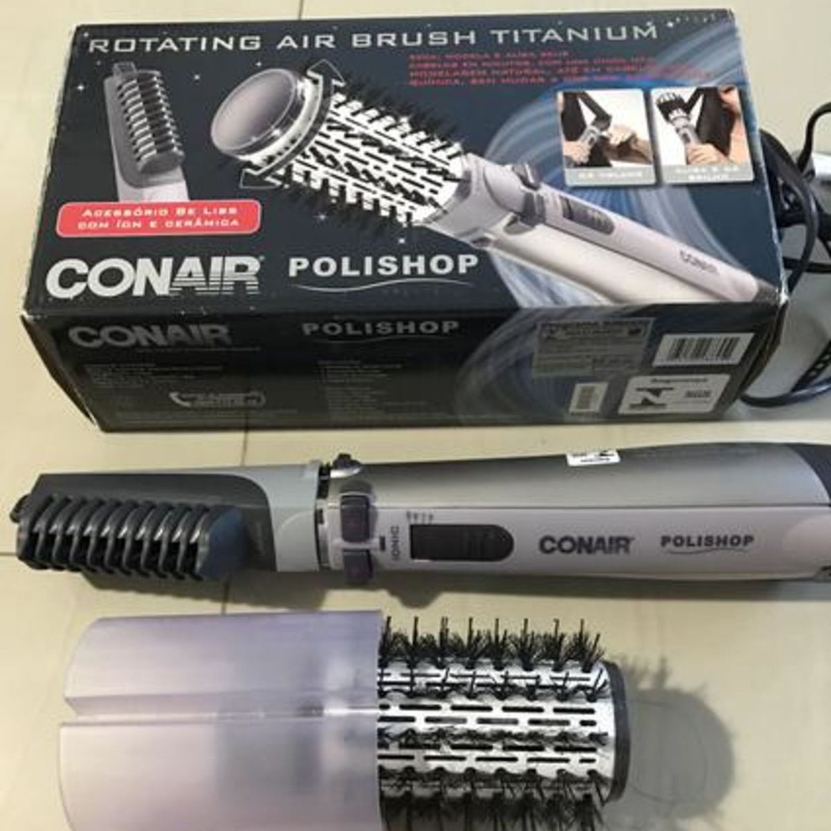 Conair rotating outlet air brush titanium