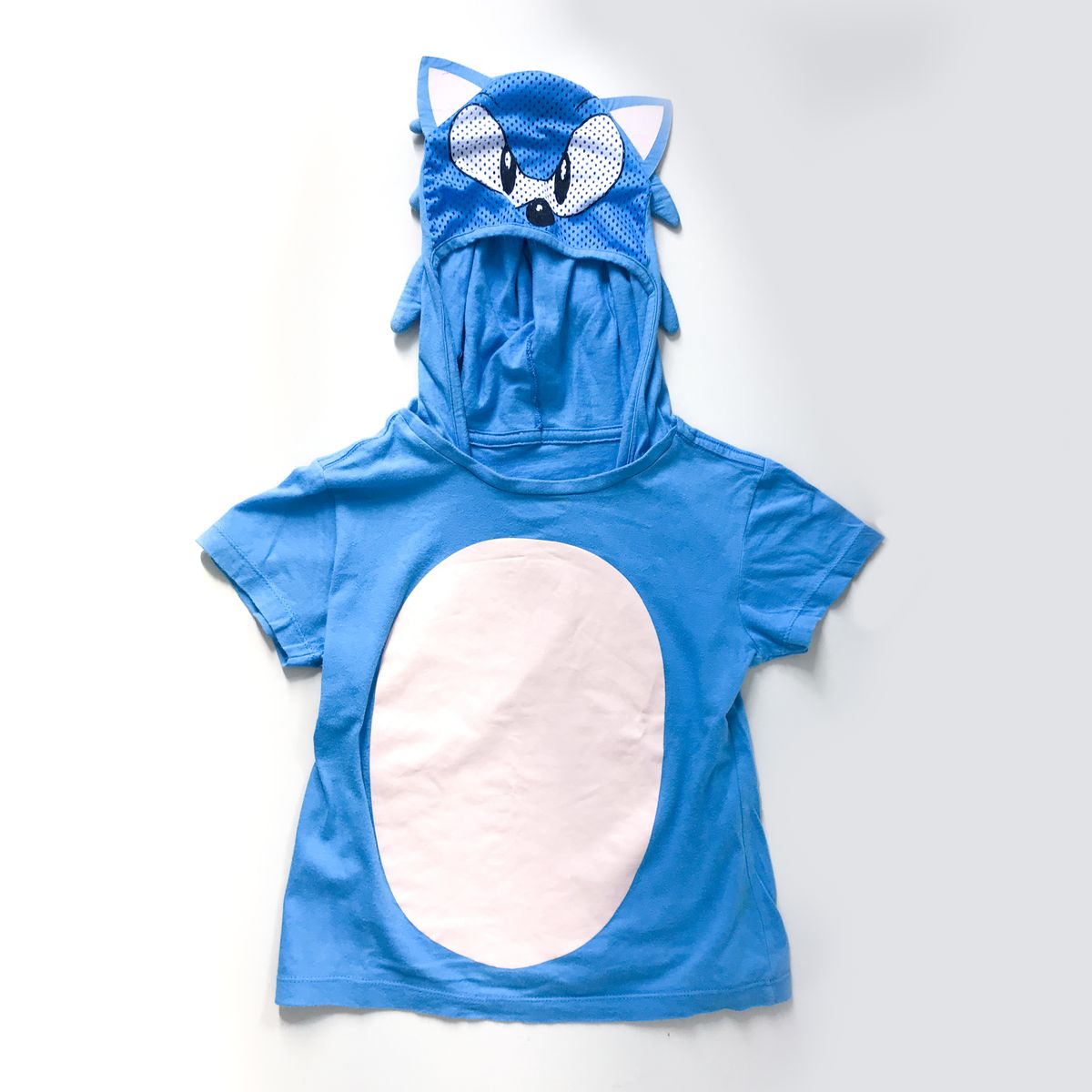 Fantasia Camiseta Sonic Infantil Com Capuz Personagens