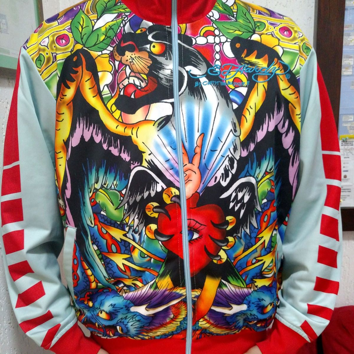 Jaqueta Ed Hardy By Cristian Audigier, Casaco Masculino Ed Hardy Usado  13196791