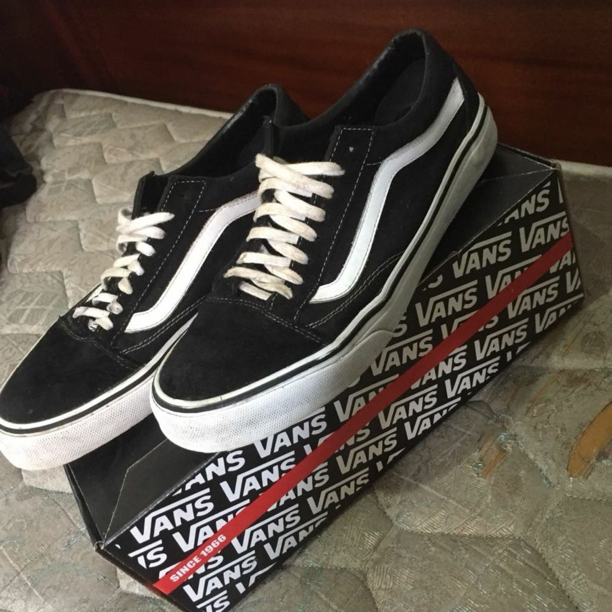 caixa tenis vans original