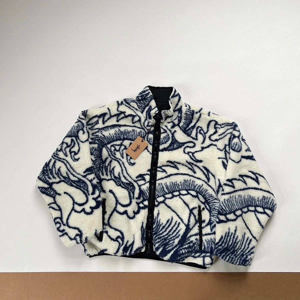 Jaqueta Dragon Sherpa Stussy Dupla Face | Stussy Nunca Usado