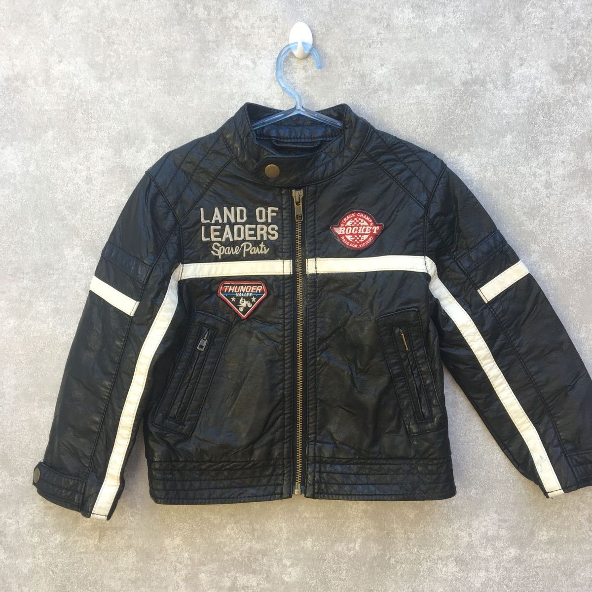 jaqueta de motoqueiro infantil